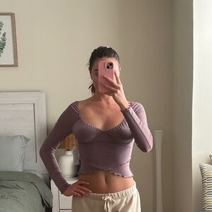 Women's Long Sleeve Top - Dusty purple